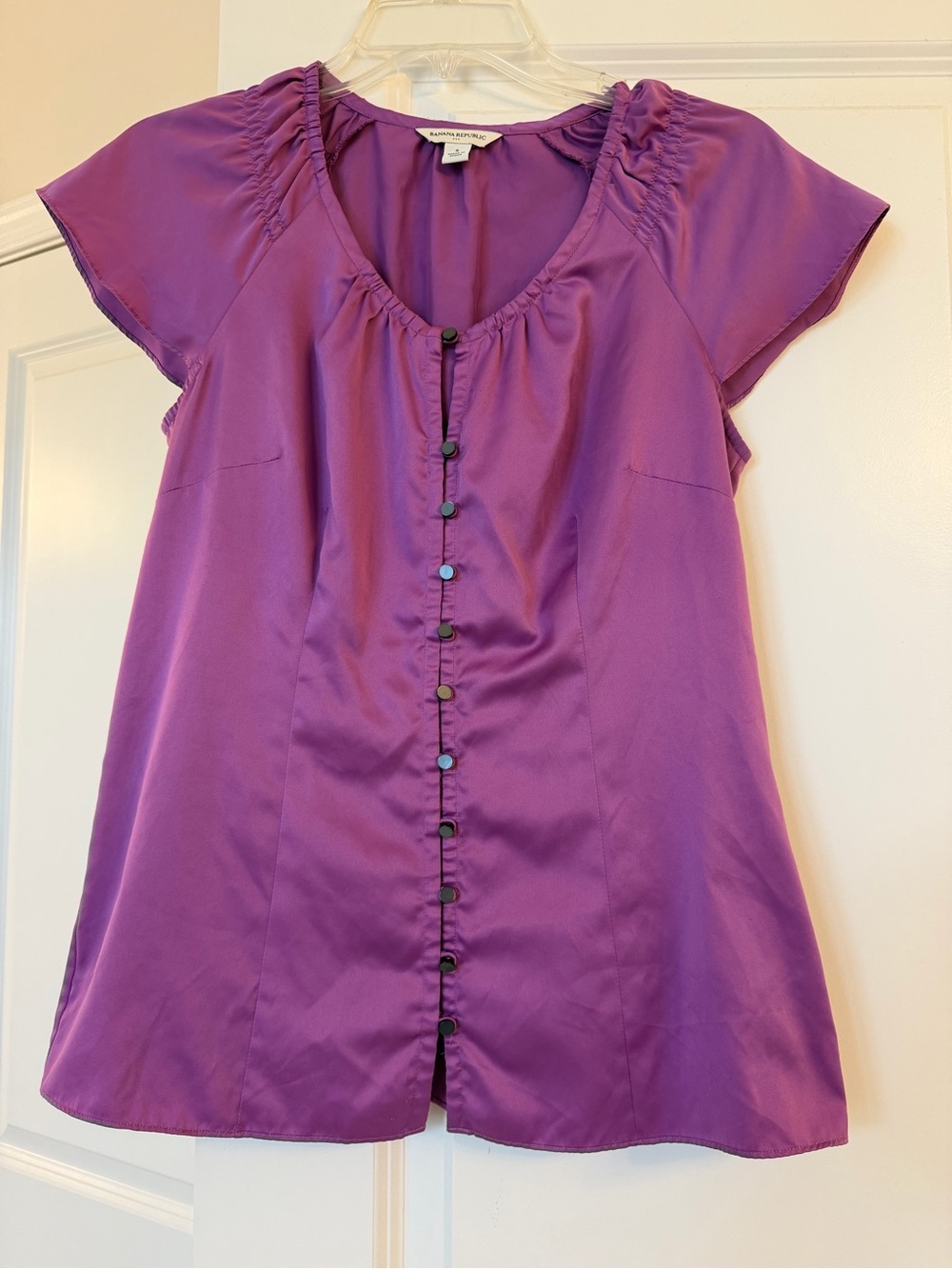 Banana Republic Violet Satin Blouse